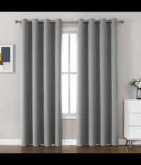 Tenda Oscurante Nogah Pannello Singolo 8 Borchie Porta Finestra Bastone 140x180         