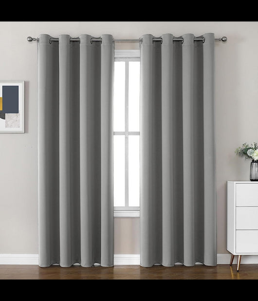 Tenda Oscurante Nogah Pannello Singolo 8 Borchie Porta Finestra Bastone 140x180         