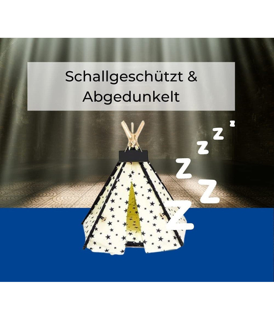 Tenda Per Cani Gatti Animali Domestici Tepee Cuscino Cestino Lavabile 60x60x90cm         