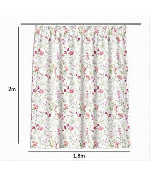 Tenda Per Doccia Antimuffa Impermeabile 180x200cm Con 12 Anelli Bagno Fiori 69916         