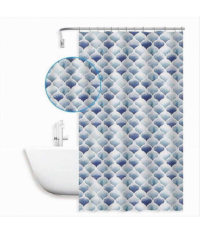 Tenda Per Doccia Bagno Motivo Marocchino Quadrifoglio 180x200 Cm 12 Ganci 87597         