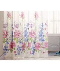 Tenda Per Doccia Bagno Stampa Garden Fiori Floreale 180x200cm Con 12 Ganci 87569         