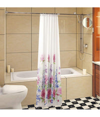 Tenda Per Doccia Bagno Stampa Garden Fiori Floreale 240x200cm Con 12 Ganci 87570         