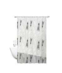 Tenda Per Doccia Impermeabile Tessuto Pvc 12 Ganci In Plastica Piume 180x200cm         