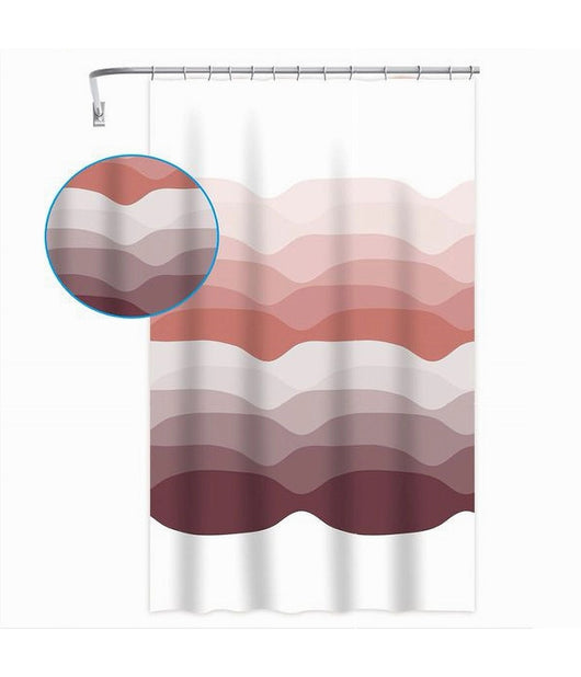 Tenda Per Doccia Vasca Bagno Con 12 Ganci Gradazioni Di Colore 180x200 Cm 87573         