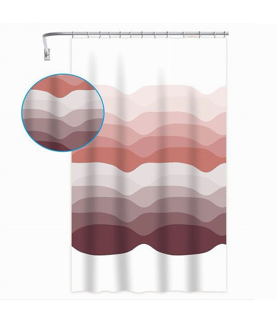 Tenda Per Doccia Vasca Bagno Con 12 Ganci Gradazioni Di Colore 180x200 Cm 87573         