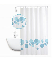 Tenda Per Doccia Vasca Bagno Design Con Cerchi Bicolore 180x200cm 12 Ganci 87599         