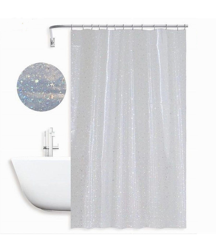 Tenda Per Doccia Vasca Bagno Effetto Cielo Stellato Con 12 Ganci 240x180cm 87186         