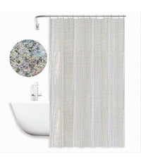 Tenda Per Doccia Vasca Da Bagno Astratto Riflessi Con 12 Ganci 240 X 180cm 87188         