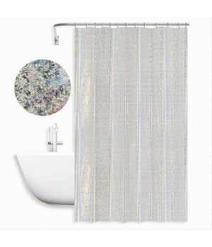 Tenda Per Doccia Vasca Da Bagno Astratto Riflessi Con 12 Ganci 240 X 180cm 87188         