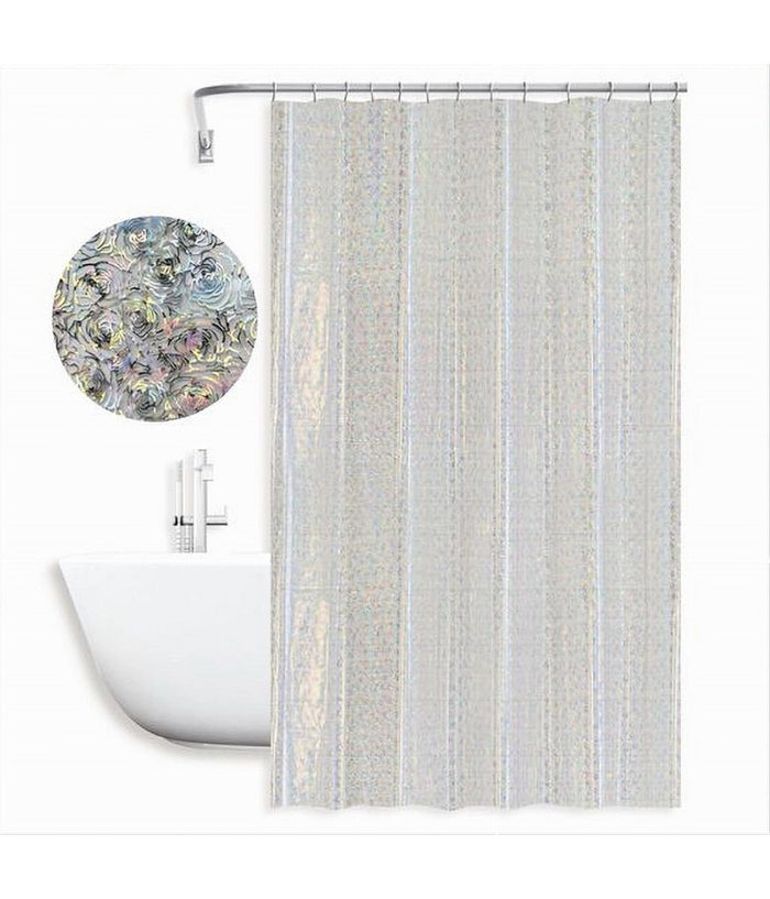 Tenda Per Doccia Vasca Da Bagno Astratto Riflessi Con 12 Ganci 240 X 180cm 87188         