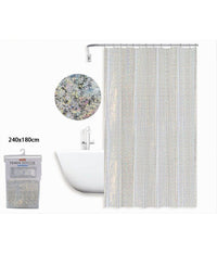 Tenda Per Doccia Vasca Da Bagno Astratto Riflessi Con 12 Ganci 240 X 180cm 87188         