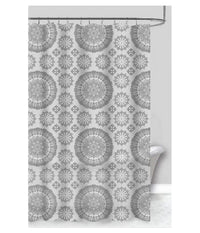 Tenda Per Doccia Vasca Da Bagno Design A Mandala 240x200 Cm Con 12 Anelli 87590         