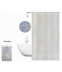 Tenda Per Doccia Vasca Da Bagno Design Astratto Con 12 Ganci 180 X 180 Cm 87187         