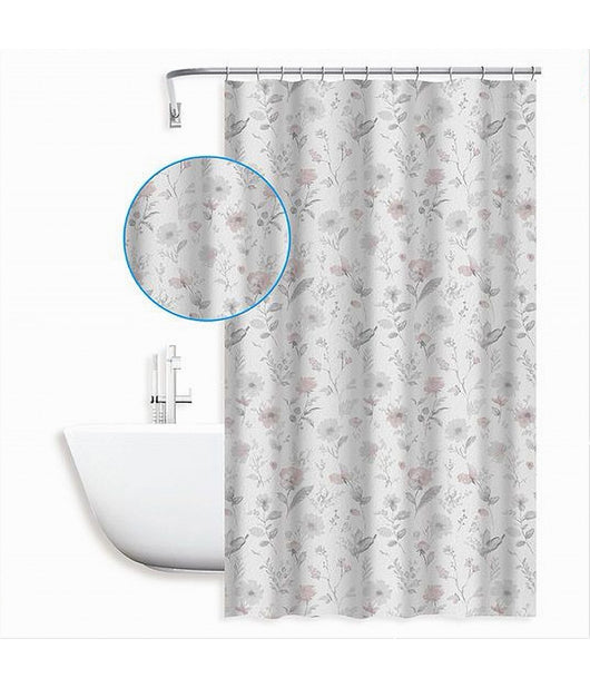 Tenda Per Doccia Vasca Da Bagno Design Primaverile 180x200cm Con 12 Anelli 87595         