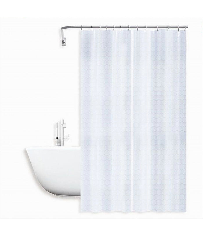 Tenda Per Doccia Vasca Da Bagno Effetto 3d A Nido D'ape 240x200cm 12 Ganci 87602         