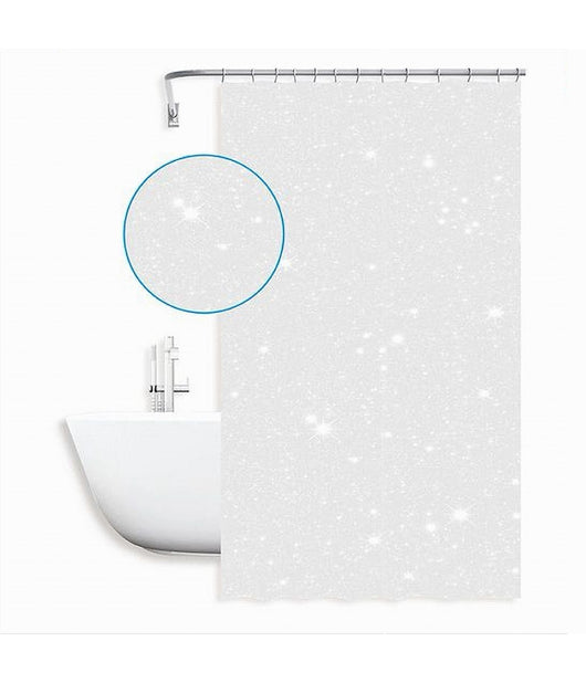 Tenda Per Doccia Vasca Da Bagno Galassia Bianca 180 X 200 Cm Con 12 Anelli 87585         