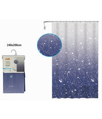 Tenda Per Doccia Vasca Da Bagno Galassia Impermeabile 240x200cm Con Anelli 79219         