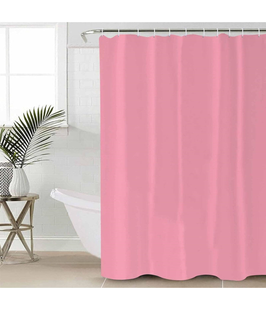 Tenda Per Doccia Vasca Da Bagno Impermeabile Peva 12 Ganci Rosa 180x200cm 52145         