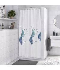 Tenda Per Doccia Vasca Da Bagno Peva 12 Ganci Decorata Con Piume 180x200cm 87571         