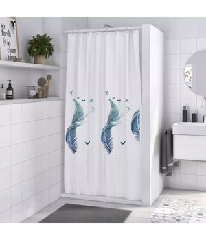 Tenda Per Doccia Vasca Da Bagno Peva 12 Ganci Decorata Con Piume 180x200cm 87571         