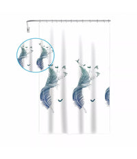 Tenda Per Doccia Vasca Da Bagno Peva 12 Ganci Decorata Con Piume 180x200cm 87571         