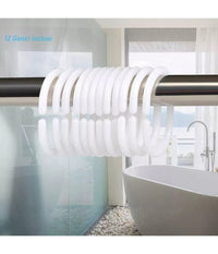 Tenda Per Doccia Vasca Da Bagno Peva 12 Ganci Decorata Con Piume 180x200cm 87571         