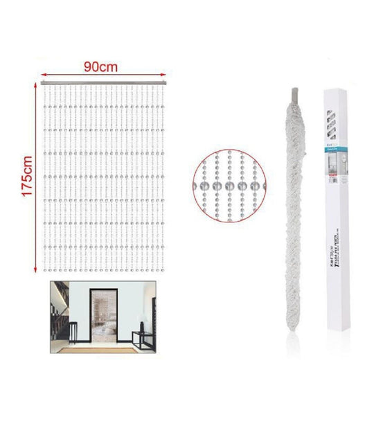 Tenda Per Porta A Fili Con Perline Tonde Con Supporto 90x175cm Moschiera 2002912         