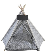 Tenda Portatile Per Animali Domestici Cani Gatti Casa Teepee Lavabile 50x50x70cm         