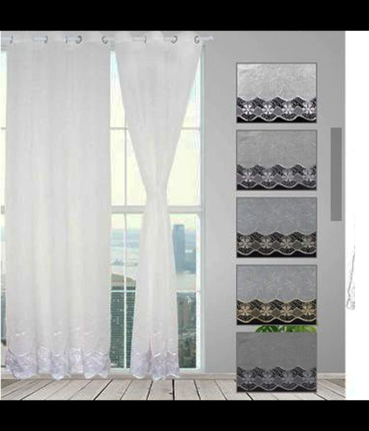 Tenda Tiziana Pannello Singolo 6 Borchie Porta Finestra Cucina Bastone 140x280cm         