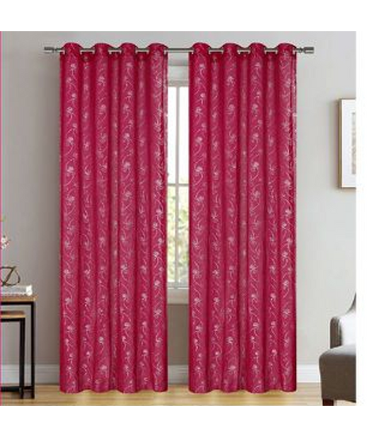 Tenda Tullia Cuori Pannello Singolo 8 Borchie Porta Finestra Bastone 140x280 Cm         