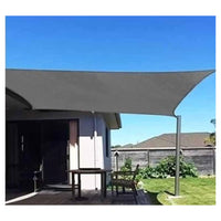 Trade Shop - Tenda Vela Ombreggiante Parasole Da Esterno Terrazze Giardino Patio Quadrata 4 X 4 Mt - Grigio