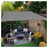 Trade Shop - Tenda Vela Ombreggiante Parasole Da Esterno Terrazze Giardino Patio Quadrata 4 X 4 Mt - Grigio