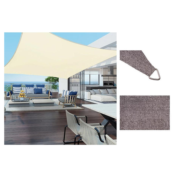 Trade Shop - Tenda Vela Ombreggiante Parasole Da Esterno Terrazze Giardino Patio Quadrata 5 X 5 Mt -