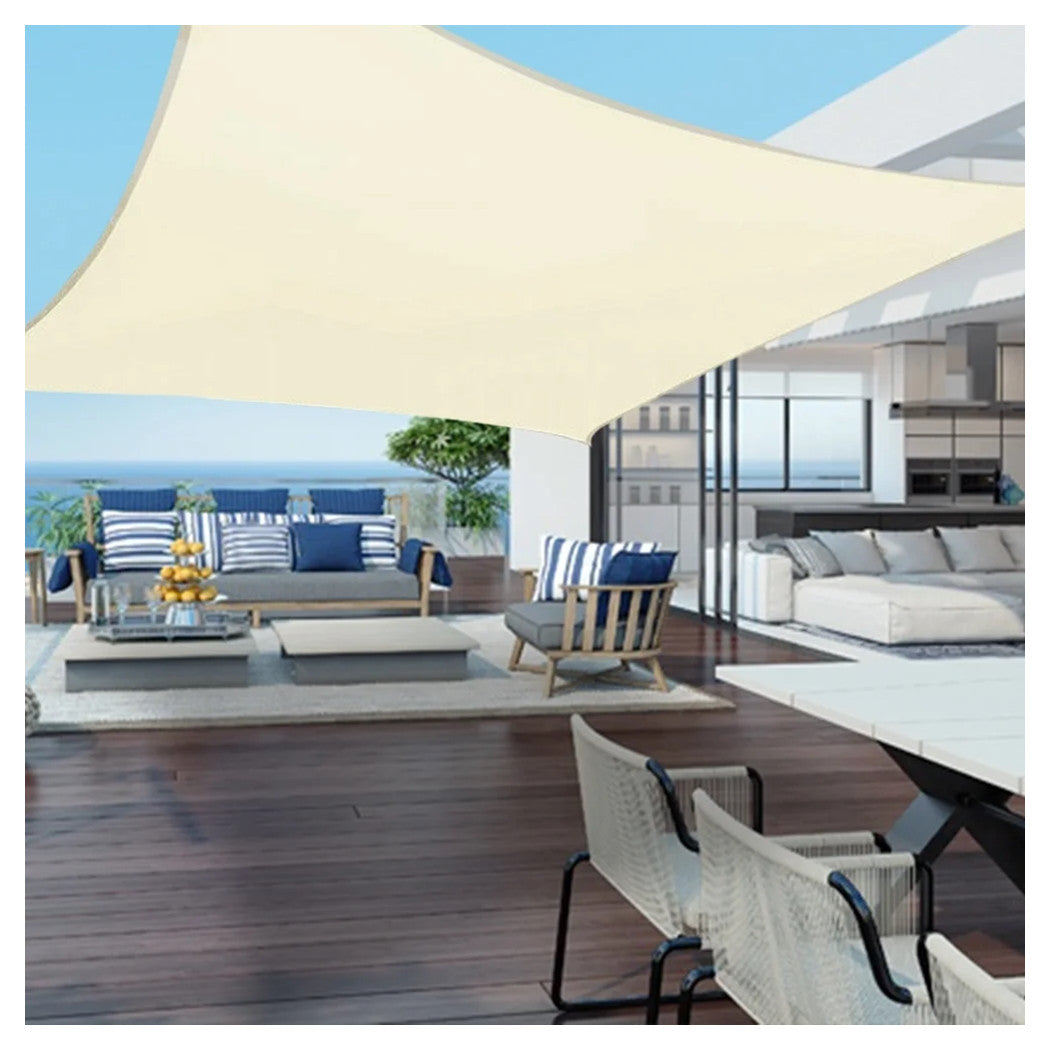 Trade Shop - Tenda Vela Ombreggiante Parasole Da Esterno Terrazze Giardino Patio Quadrata 5 X 5 Mt -