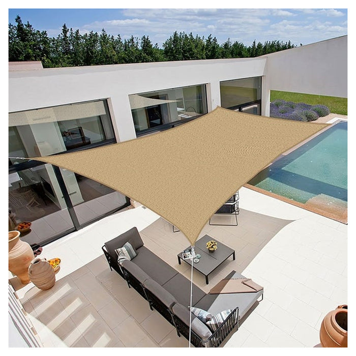 Trade Shop - Tenda Vela Ombreggiante Parasole Da Esterno Terrazze Giardino Rettangolare 2x3mt 6625046 -