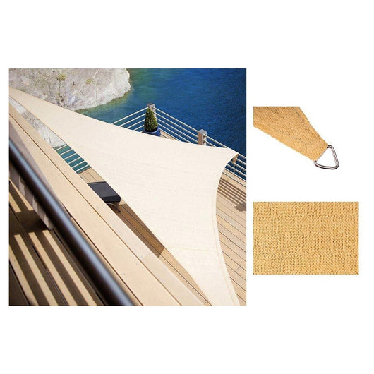 Trade Shop - Tenda Vela Ombreggiante Parasole Da Esterno Terrazze Giardino Triangolare 4 X 4 X 4 Mt -