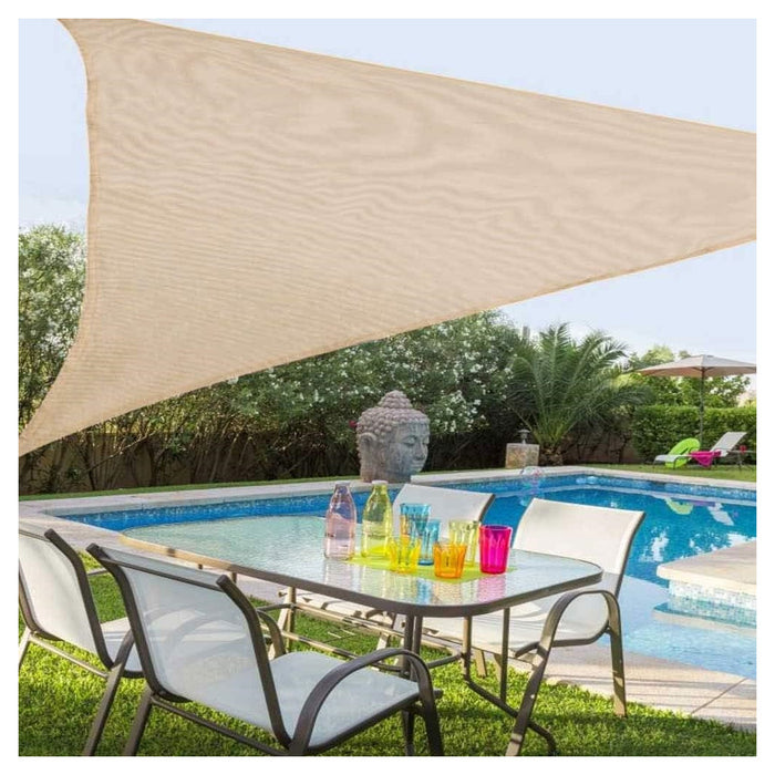 Trade Shop - Tenda Vela Ombreggiante Parasole Da Esterno Terrazze Giardino Triangolare 5x5x5mt 6625034 -