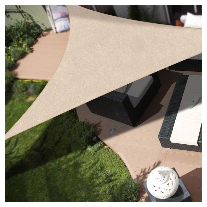 Trade Shop - Tenda Vela Ombreggiante Parasole Da Esterno Terrazze Giardino Triangolare 5x5x5mt 6625034 -