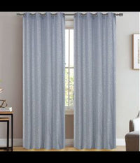 Tenda Velia Cuori Pannello Singolo 8 Borchie Porta Finestra Bastone 140x280 Cm         