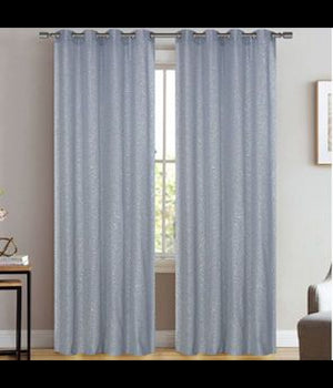 Tenda Velia Cuori Pannello Singolo 8 Borchie Porta Finestra Bastone 140x280 Cm         