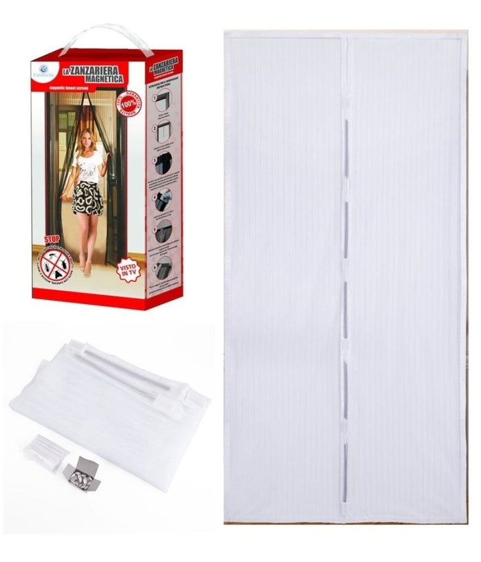 Tenda Zanzariera Magnetica Per Porte 140 X 240 Cm Standard Universale Bianca         
