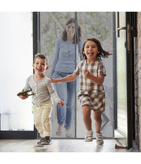 Tenda Zanzariera Per Porte Balconi Insetti Zanzare Magnetica Grigia 90 X 210 Cm         