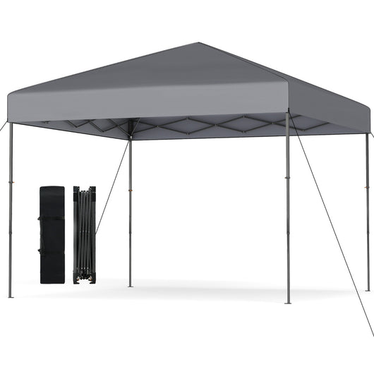 Tenda per eventi sportivi facile da montare per esterno da trasporto, Tenda a gazebo pop-up 295 x 295 cm con borsa Grigio-Tende parasole
