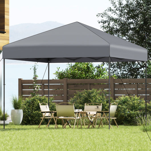 Tenda per eventi sportivi facile da montare per esterno da trasporto, Tenda a gazebo pop-up 295 x 295 cm con borsa Grigio-Tende parasole
