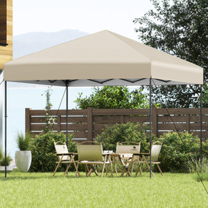 Tenda per eventi sportivi facile da montare per esterno da trasporto, Tenda a gazebo pop-up 295 x 295 cm con borsa Beige-Tende parasole