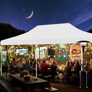 Tenda a scomparsa 3x6m con 6 pareti laterali rimovibili borsa da trasporto, Tenda gazebo pieghevole per feste Bianco-Gazebo