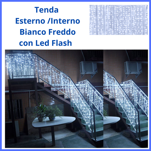 Luci di natale da esterno tenda led catena luminosa decorazioni natalizie vintage addobbi natalizi luce bianco freddo