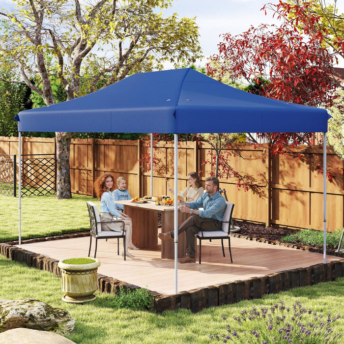 Tenda pop-up per impieghi gravosi con fori di drenaggio borsa con ruote, Tenda facile installazione Blu scuro-Gazebo