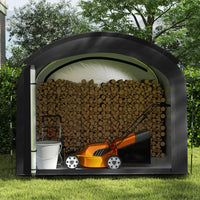 Tenda rimessa pu¨° contenere da 7 a 8 biciclette e vari attrezzi e giocattoli, Copertura esterna per biciclette con tessuto impermeabile Nero-Tende